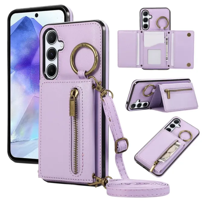 Coque Samsung Galaxy S26+ Portefeuille Zippé avec Anneau | Urban-Zip
