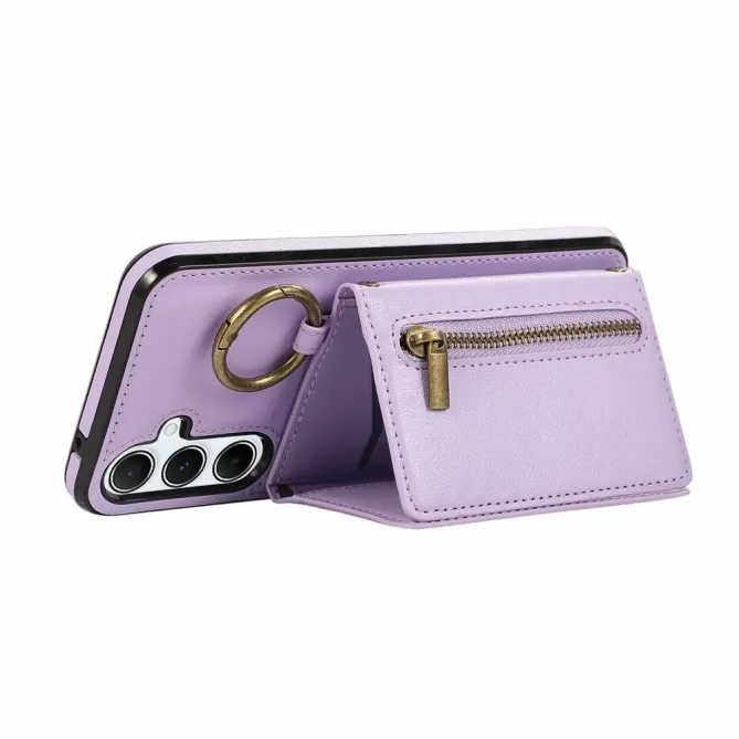 Coque Samsung Galaxy S26+ Portefeuille Zippé avec Anneau | Urban-Zip