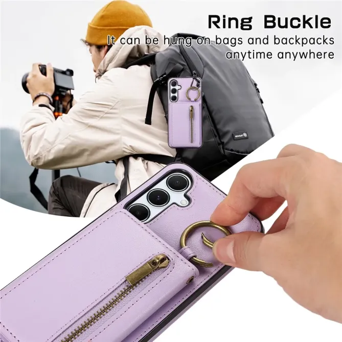 Coque Samsung Galaxy S26+ Portefeuille Zippé avec Anneau | Urban-Zip