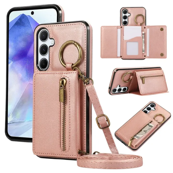 Coque Samsung Galaxy S26+ Portefeuille Zippé avec Anneau | Urban-Zip