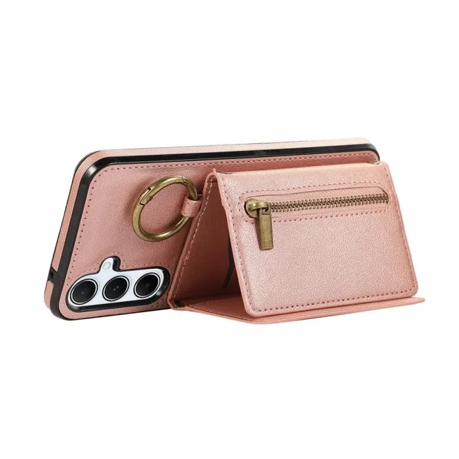 Coque Samsung Galaxy S26+ Portefeuille Zippé avec Anneau | Urban-Zip