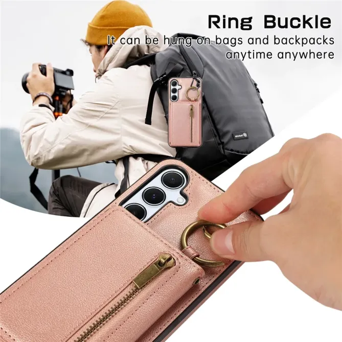 Coque Samsung Galaxy S26+ Portefeuille Zippé avec Anneau | Urban-Zip