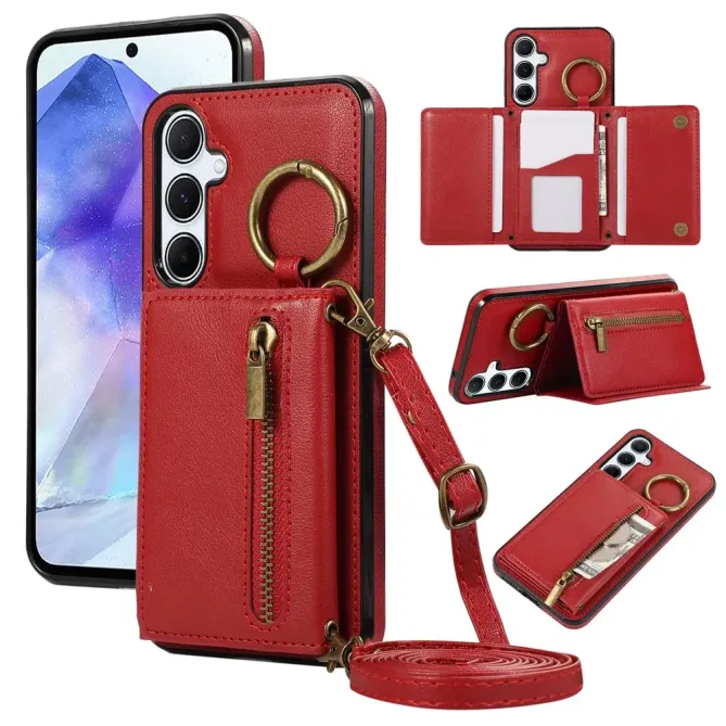 Coque Samsung Galaxy S26+ Portefeuille Zippé avec Anneau | Urban-Zip