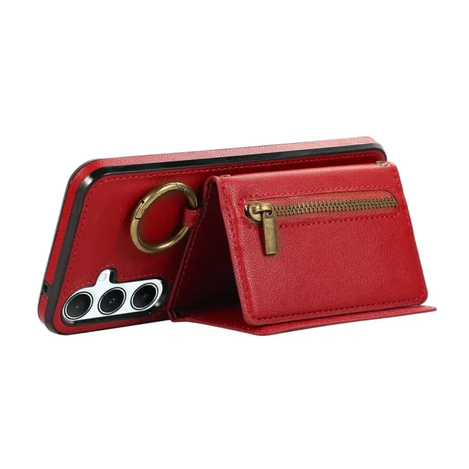 Coque Samsung Galaxy S26+ Portefeuille Zippé avec Anneau | Urban-Zip