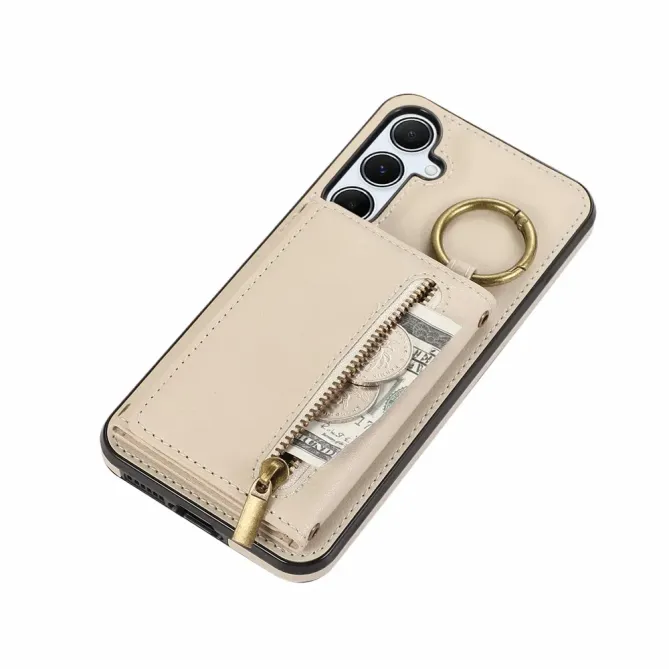 Coque Samsung Galaxy S26+ Portefeuille Zippé avec Anneau | Urban-Zip