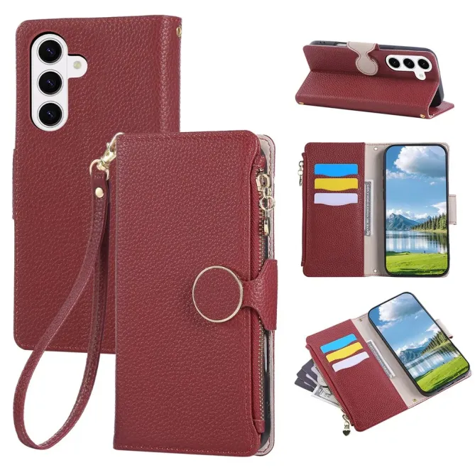 Housse Samsung Galaxy S26+ Portefeuille Zippé | Léonie