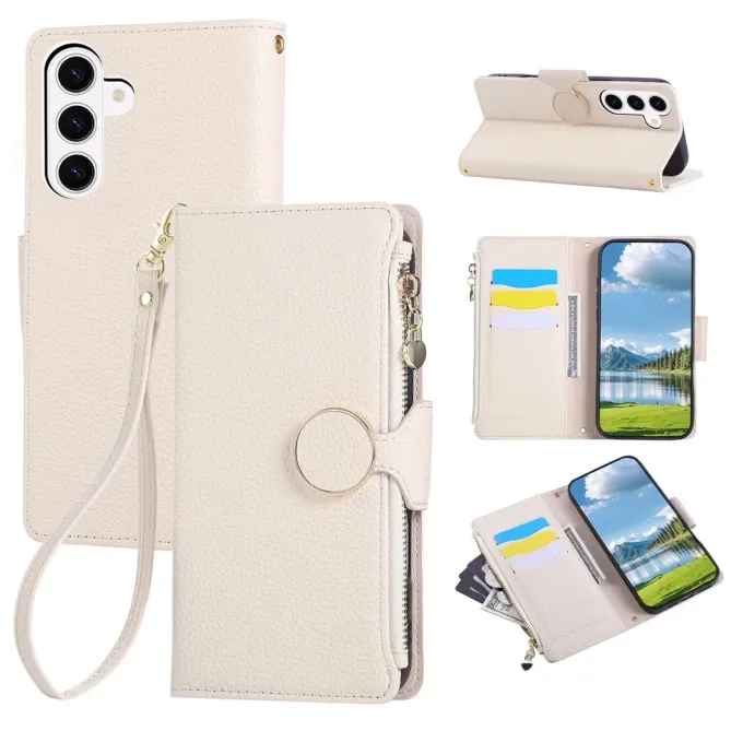 Housse Samsung Galaxy S26+ Portefeuille Zippé | Léonie