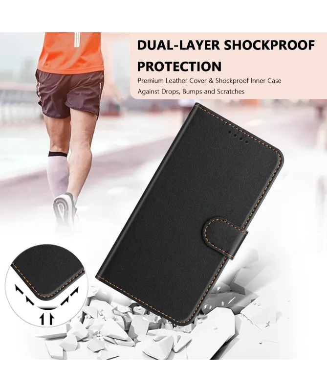 Housse Samsung Galaxy S26+ Effet Cuir avec Surpiqûres | CLASSIC