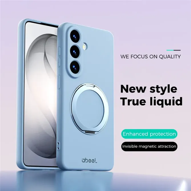 Coque Samsung Galaxy S26+ Silicone Liquide Magnétique avec Support