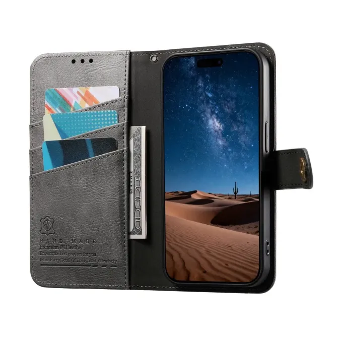 Housse Samsung Galaxy S26+ Portefeuille Bicolore Zippée avec Dragonne