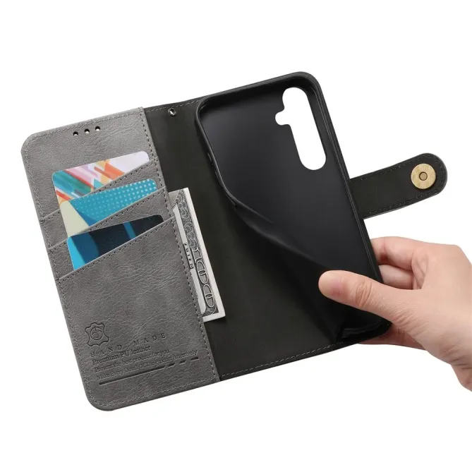 Housse Samsung Galaxy S26+ Portefeuille Bicolore Zippée avec Dragonne