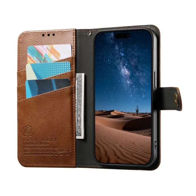 Housse Samsung Galaxy S26+ Portefeuille Bicolore Zippée avec Dragonne