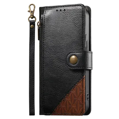 Housse Samsung Galaxy S26+ Portefeuille Bicolore Zippée avec Dragonne