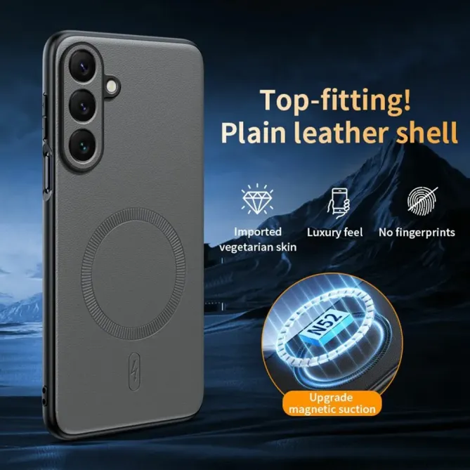 Coque Samsung Galaxy S26+ Magnétique Simili Cuir | Premium-Mag