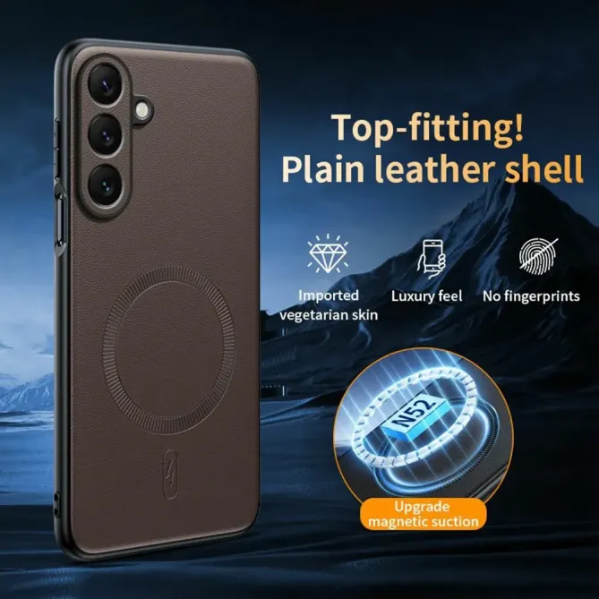 Coque Samsung Galaxy S26+ Magnétique Simili Cuir | Premium-Mag