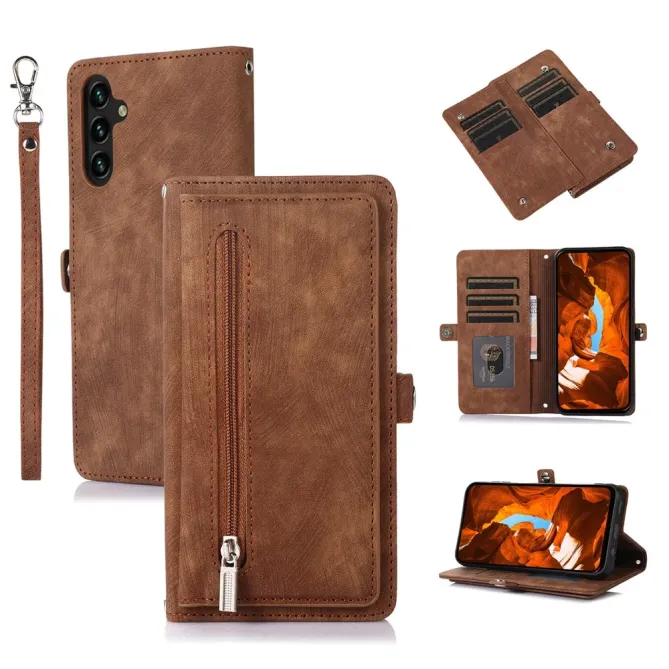 Housse Samsung Galaxy S26+ Portefeuille Zippée 9 emplacements | Mega-W