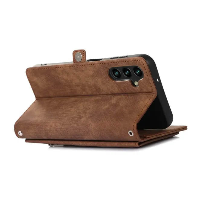Housse Samsung Galaxy S26+ Portefeuille Zippée 9 emplacements | Mega-W