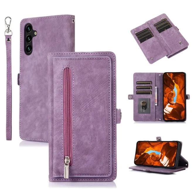 Housse Samsung Galaxy S26+ Portefeuille Zippée 9 emplacements | Mega-W