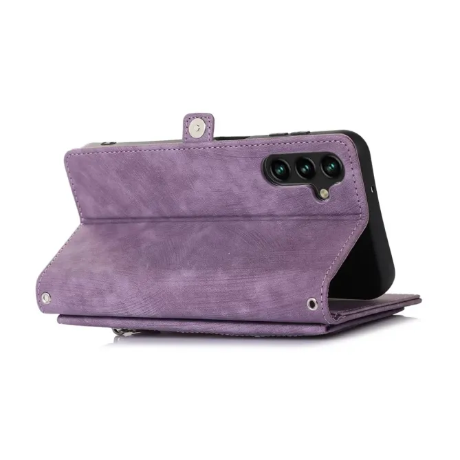 Housse Samsung Galaxy S26+ Portefeuille Zippée 9 emplacements | Mega-W