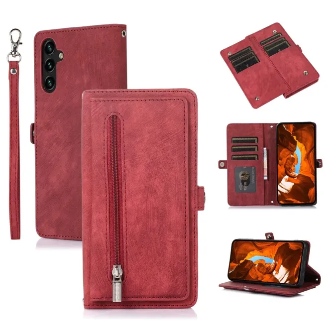 Housse Samsung Galaxy S26+ Portefeuille Zippée 9 emplacements | Mega-W