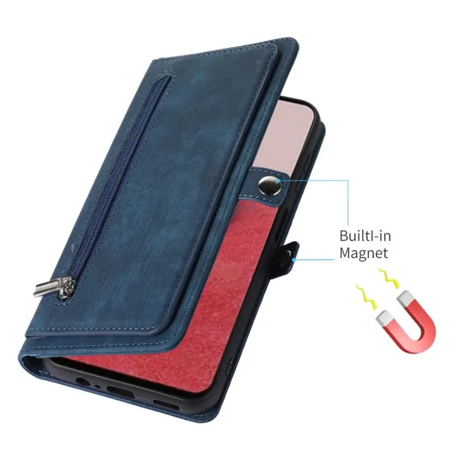 Housse Samsung Galaxy S26+ Portefeuille Zippée 9 emplacements | Mega-W