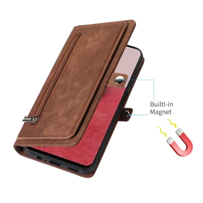 Housse Samsung Galaxy S26+ Portefeuille Zippée 9 emplacements | Mega-W