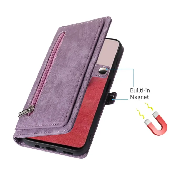 Housse Samsung Galaxy S26+ Portefeuille Zippée 9 emplacements | Mega-W