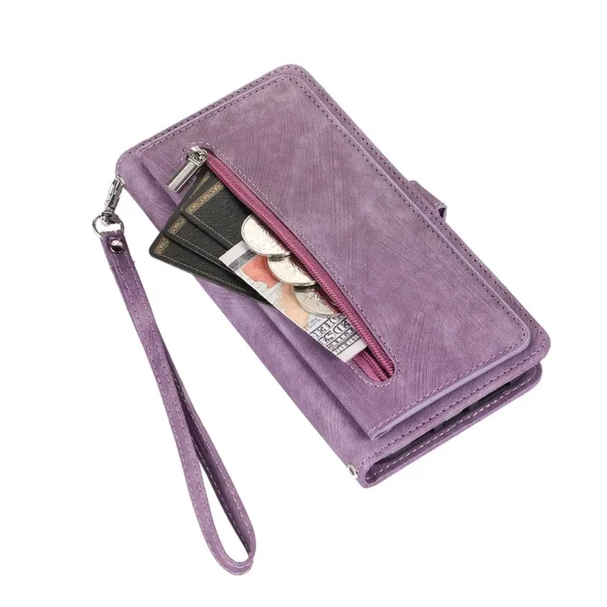 Housse Samsung Galaxy S26+ Portefeuille Zippée 9 emplacements | Mega-W