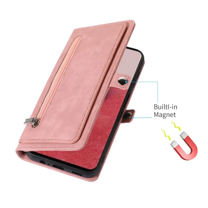 Housse Samsung Galaxy S26+ Portefeuille Zippée 9 emplacements | Mega-W