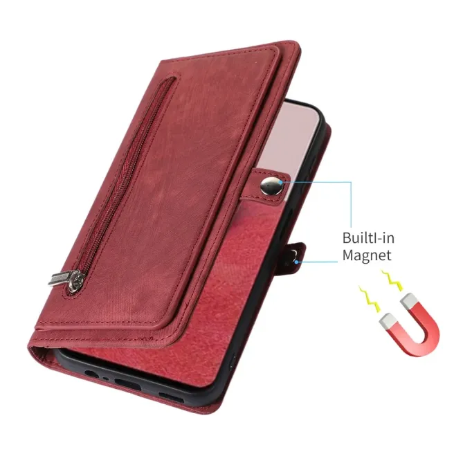 Housse Samsung Galaxy S26+ Portefeuille Zippée 9 emplacements | Mega-W