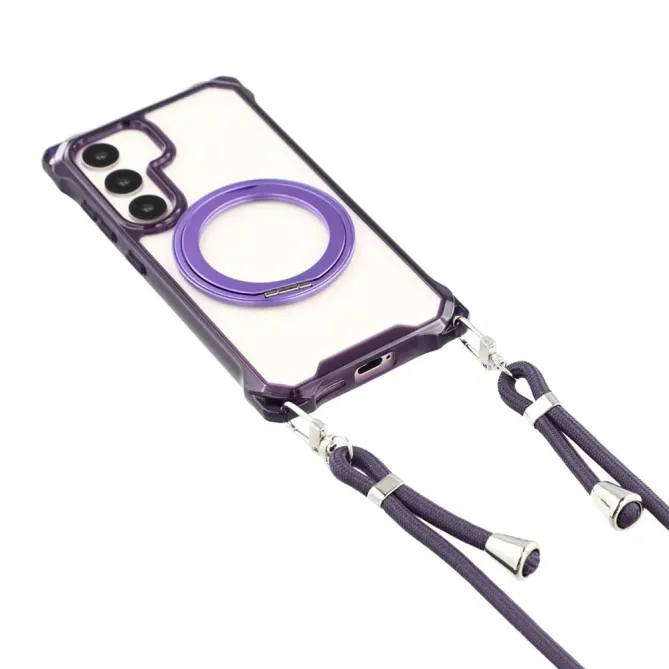 Coque Samsung Galaxy S26+ Magnétique Bumper avec Cordon et Anneau