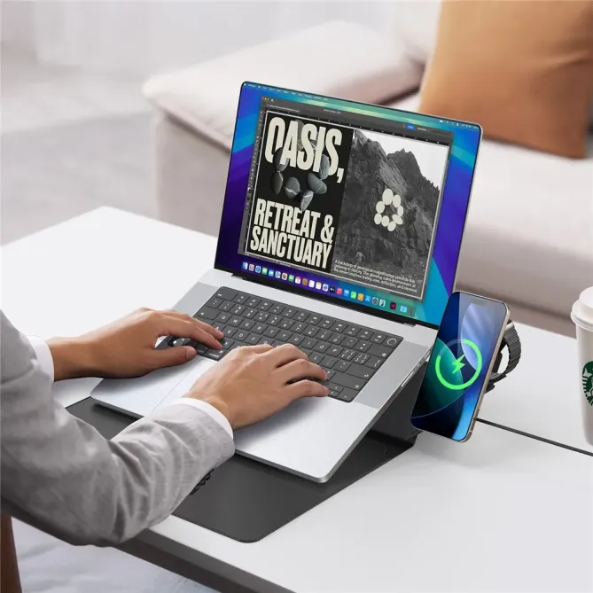 Housse Ordinateur 15-16" AirQ Series avec Chargeur Sans Fil et Support