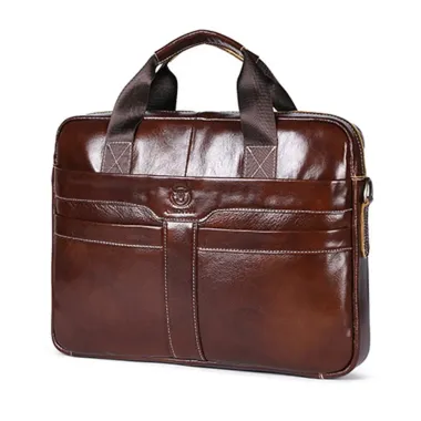 Sacoche Ordinateur 14" Cuir Véritable Business | Elegant-Briefcase