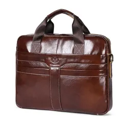 Sacoche Ordinateur 14" Cuir Véritable Business | Elegant-Briefcase