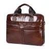 Sacoche Ordinateur 14" Cuir Véritable Business | Elegant-Briefcase