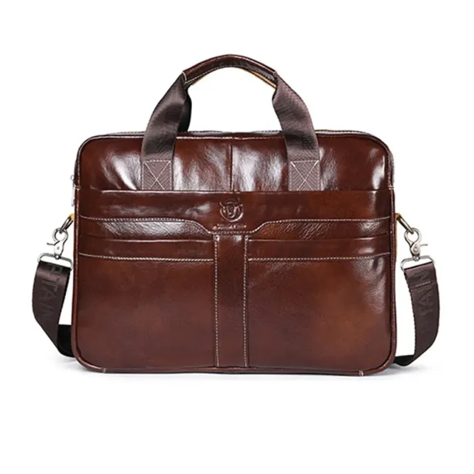 Sacoche Ordinateur 14" Cuir Véritable Business | Elegant-Briefcase