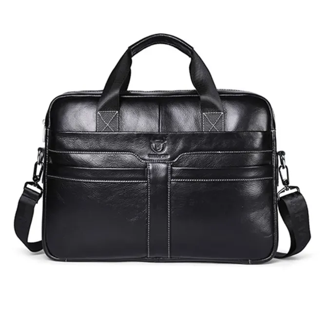 Sacoche Ordinateur 14" Cuir Véritable Business | Elegant-Briefcase