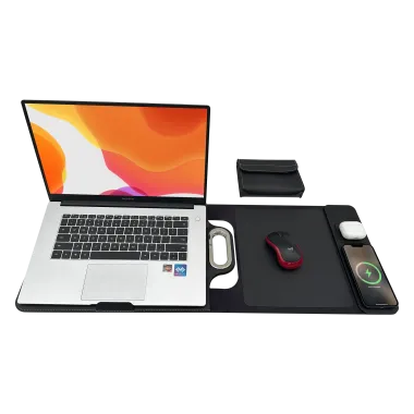 Housse Ordinateur Multifonction avec Chargeur Sans Fil 15W