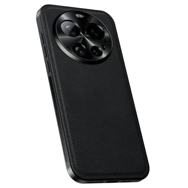 Coque Xiaomi 17 Ultra Effet Cuir Cadre Métal