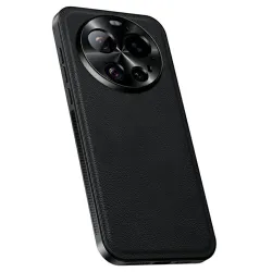 Coque Xiaomi 17 Ultra Effet Cuir Cadre Métal
