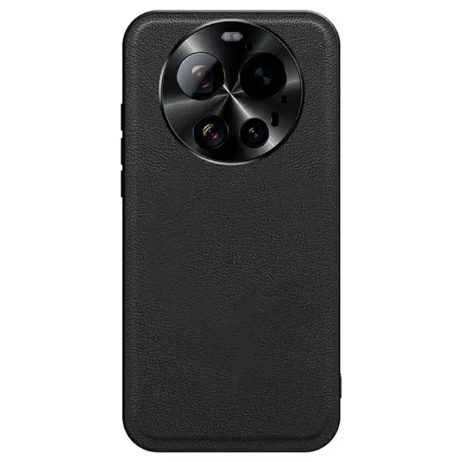 Coque Xiaomi 17 Ultra Effet Cuir Cadre Métal