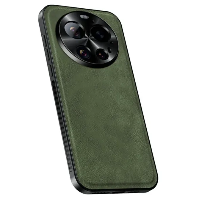 Coque Xiaomi 17 Ultra Effet Cuir Cadre Métal