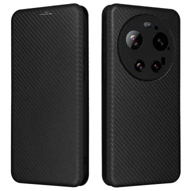 Flip Cover Xiaomi 17 Ultra design fibre de carbone