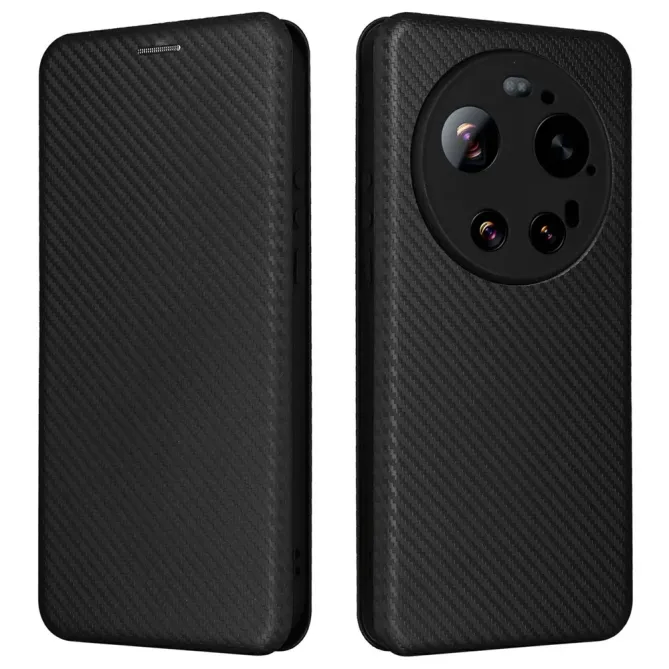 Flip Cover Xiaomi 17 Ultra design fibre de carbone