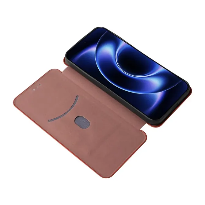 Flip Cover Xiaomi 17 Ultra design fibre de carbone
