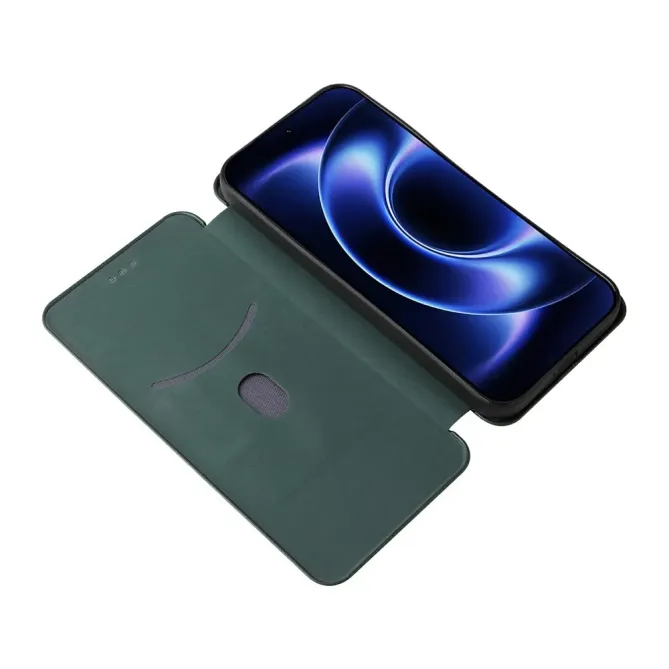 Flip Cover Xiaomi 17 Ultra design fibre de carbone