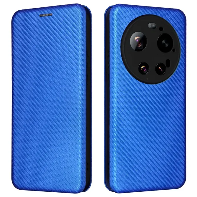 Flip Cover Xiaomi 17 Ultra design fibre de carbone
