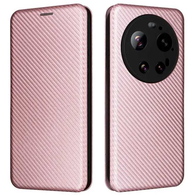 Flip Cover Xiaomi 17 Ultra design fibre de carbone