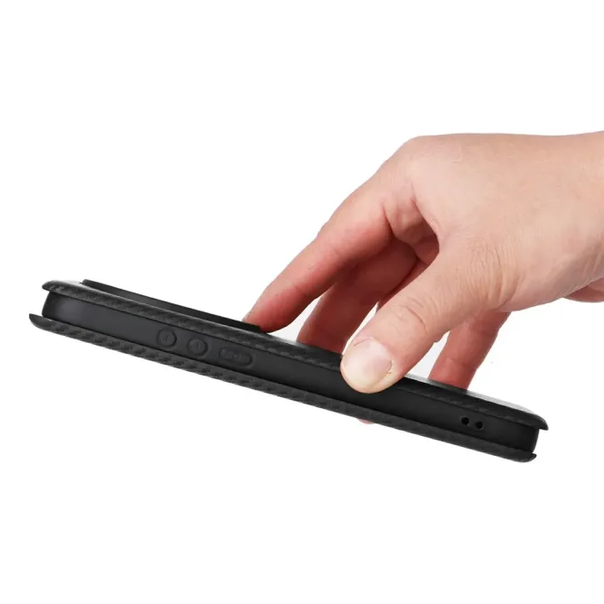 Flip Cover Xiaomi 17 Ultra design fibre de carbone