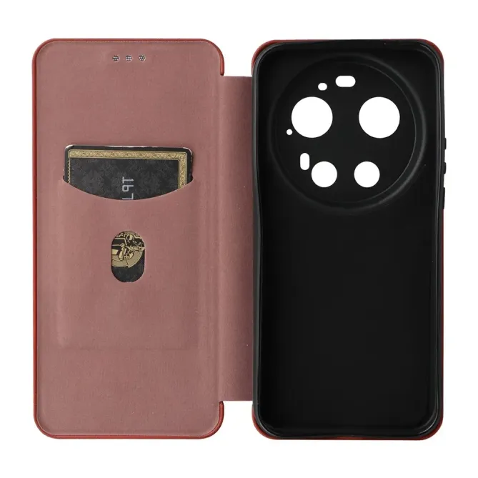 Flip Cover Xiaomi 17 Ultra design fibre de carbone